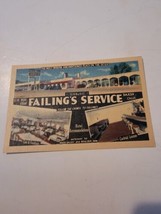 Baker California Roadside Failing&#39;s Service Vintage Linen Advertising Postcard - $16.76