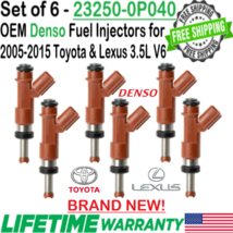 NEW OEM Denso x6 Fuel Injectors for 2005-2015 Toyota &amp; Lexus 3.5L V6 23250-0P040 - £208.07 GBP