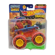 Bigfoot Hot Wheels Monster Trucks Sharks vs Dinos Team Dino 1:64 Red Whe... - $227.40 MXN