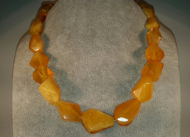 Antique Baltic Natural 54gr Butterscotch Egg Yolk Amber Bead Necklace - £529.40 GBP