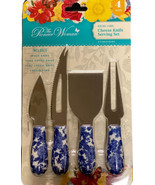 The Pioneer Woman Heritage Floral Cheese Knife &amp; Fork Charcuterie Set (4... - £10.12 GBP