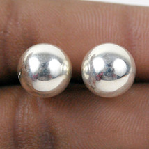 925 Sterling Silver Plain Silver Handmade Earrings Xmas Gift Women ES-1079 - £20.84 GBP