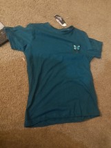 NWT Eighty Eight Free Your Mind Butterfly Teal Blue T-Shirt  # Sz= 10 12 - $17.47