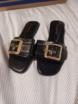 Womens Black Gold Buckle size 6 - $9.99