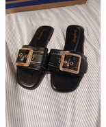 Womens Black Gold Buckle size 6 - $13.56 CAD