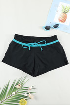 Blue Trim Black Women Swim Boardshort - $214.86 MXN