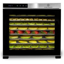 10 Tray Food Dehydrator With Stainless Steel Racks Temp Time Control - £263.77 GBP