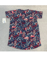 Lularoe Girls 4th of July Fireworks Patriotic Gracie Top Shirt High-Low ... - £8.65 GBP