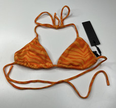 Triangl NWT orange zipper case Medium bikini Swimsuit top set sf6 - £55.31 GBP