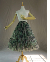 Army Pattern Puffy Tutu Skirt Women Custom Plus Size Tulle Midi Skirt Outfit image 3