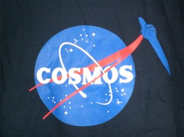 Tee Fury Cosmos Xlarge &quot;Cosmos&quot; Carl Sagon Nasa Logo Mash Up Navy - $15.00