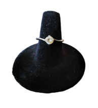 Silvertone Cubic Zirconia Ring Fashion Costume Jewelry Size 7 - £7.81 GBP