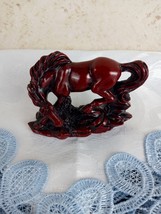 Vintage Feng Shui Miniature Wild Horse Resin Figurine - $11.13