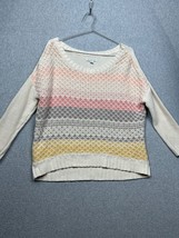 American Eagle Outfitters Knit Sweater Womens L Pastel Rainbow Casual - $37.88