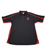 UL Ragin Cajun Russell Athletic Shirt Mens L Black Polo Short Sleeve Top - £17.82 GBP