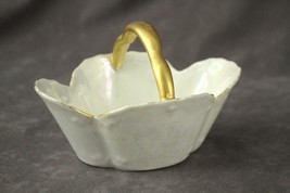 Vintage Porcelain China ZS&amp;C Bavaria Gold Handle Iridescent Lustre Mini ... - $15.79