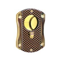 Lotus Deception Cigar Cutter Gold Twin Blade Compact Metal Housing Cut404CF - $750.02 MXN