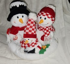 VTG Innovage Jolly Jinglers Singing Snowman Family Jingle Bells Christmas Winter - £19.97 GBP