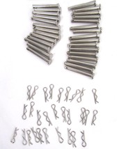 28pc Single Hole Clevis Pins 6mm x 45mm Flat Head + R Cotter Lot of 28 Z... - $21.78