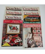 Lot of 8 Cross Stitch &amp;Country Crafts Magazines &amp; Needlework Magazines 1... - $14.54