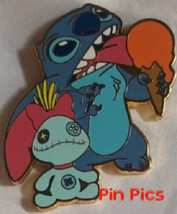 Disney Lilo &amp; Stitch Eating Ice Cream Stitch &amp; Scrump at the Beach pin - $15.84