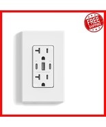 Sleek 30W USB Wall Outlet with Dual USB C Ports &amp; Screwless Plate - Matt... - $800.95 MXN