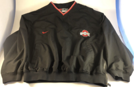 Vintage Ohio State Buckeyes Jacket Men Large Black Nike Pullover Windbre... - $39.59