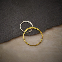  Mixed Metal Silver and Bronze 2 Circles Link 28x18mm - €9,41 EUR