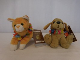 Islander Hawaiian Kitty Cat Plush Collectible + Puppy Dog Plush Toy Puni Hele - £8.62 GBP