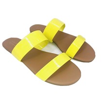 LC Lauren Conrad Firefli Womens Sandals Size 7 Yellow Slip On Shoes Straps NEW - £19.78 GBP