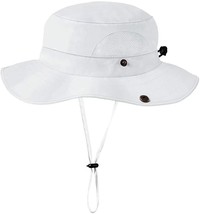 Baby/Toddler Bucket Sun Hat -Sun Protection Summer Wide Brim Mesh (White,Size:M) - £12.47 GBP