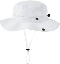 Baby/Toddler Bucket Sun Hat -Sun Protection Summer Wide Brim Mesh (White,Size:M) - £12.39 GBP