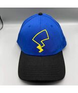 Pikachu Hat Men Blue Black Embroidered Pokemon Snap Back Cap - $18.88