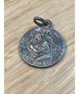 Vintage Saint Christopher  Silver Tone Pendant Charm St. Christopher Kg - $21.78