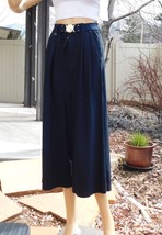 Cropped Navy Color Trouser by HIGH TECH by Claire Campbell, 2US/6UK/32D/... - $84.15