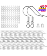100 PCS/50 Pairs 925 Sterling Silver Earring Hooks Hook Ear Wires DIY Je... - $924.74 MXN