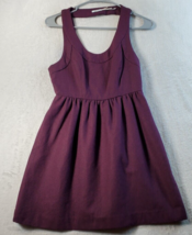 Kimchi Blue Tank Dress Womens Size 0 Purple Wool Pockets Sleeveless Side Zipper - £16.97 GBP