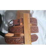 mens belt 44 inch handtooled brown item: t254401 - $42.00