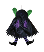Hanging Witch Halloween Door Decoration Wrong Way Witch Decor, Purple US... - $31.94 CAD