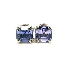 Platinum 2.41ct TW Genuine Natural Ceylon Sapphire Stud Earrings (#J5272) - £1,126.80 GBP