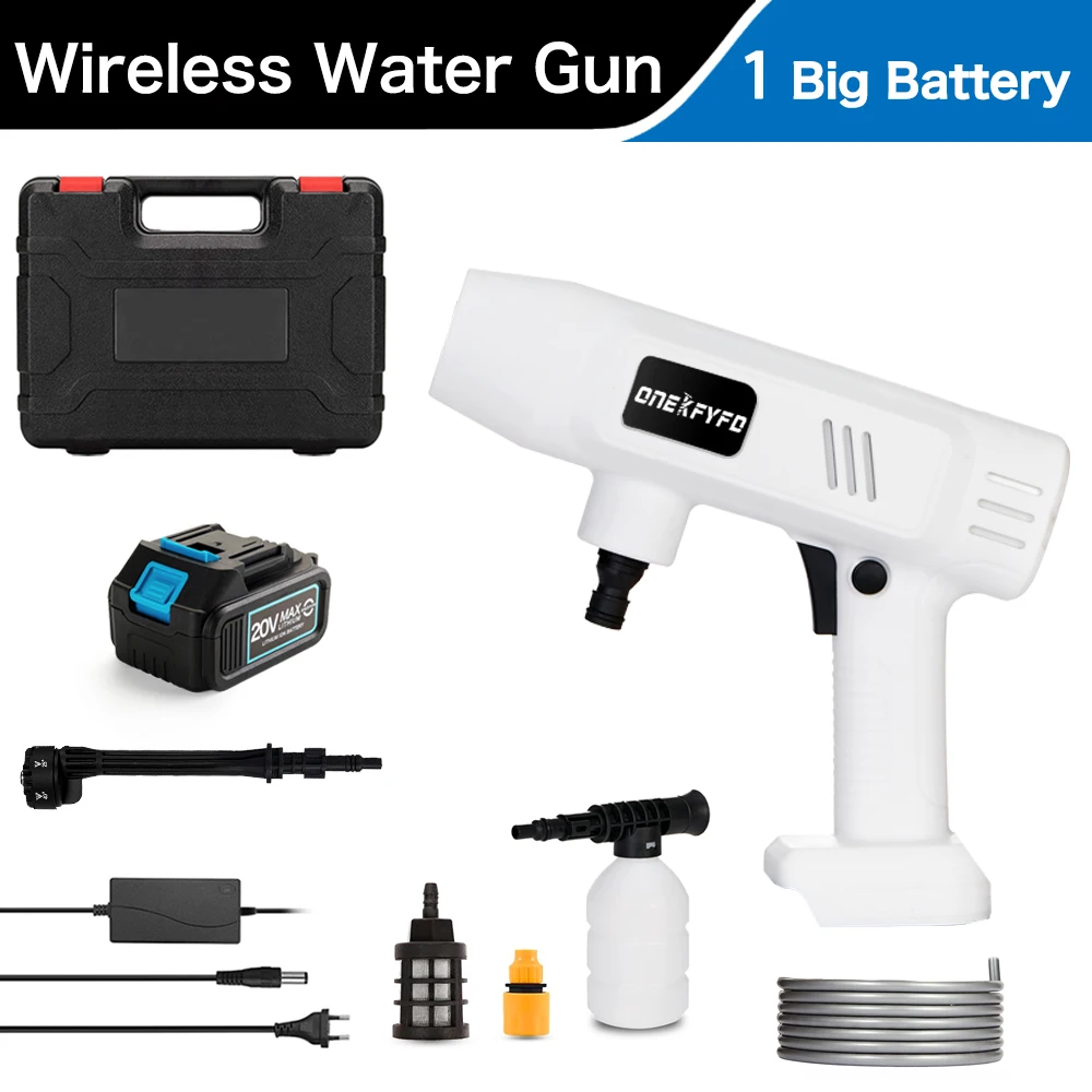 10M 60Bar Electric Wireless High Pressure Mini Washing Rechargeable Spray Water  - £315.14 GBP