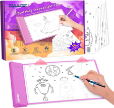 Light up Tracing Pad Pink Drawing Tablet Coloring Board for Kids Children to for - £31.99 GBP