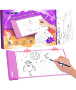 Light up Tracing Pad Pink Drawing Tablet Coloring Board for Kids Childre... - £31.42 GBP