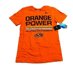 NWT New Oklahoma State Cowboys Nike &quot;Orange Power&quot; Verbiage Small T-Shirt  - £18.73 GBP