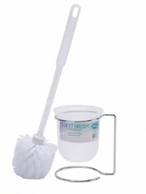 Toilet Bowl Brush and Wire &amp; Plastic Holder – Bathroom Cleaning Storage - £7.81 GBP