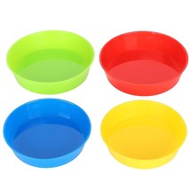 Rainbow Palette Set - 4PCS Colorful Plastic Paint Bowls for Children&#39;s Art and C - £16.22 GBP