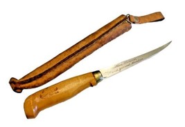 Knife R. Martini Finland Stainless Fillet Hand Ground Sheath Fishing Vtg... - $20.43