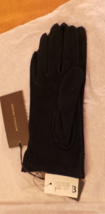 unworn Bottega Veneta Blk Suede Gloves Sz. 7 Silk Lining Made in Italy N... - $195.00