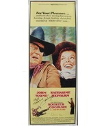 JOHN WAYNE & KATHERINE HEPBURN Cast Signed Poster -  Rooster Cogburn 14”x36” w/C - $2,900.00