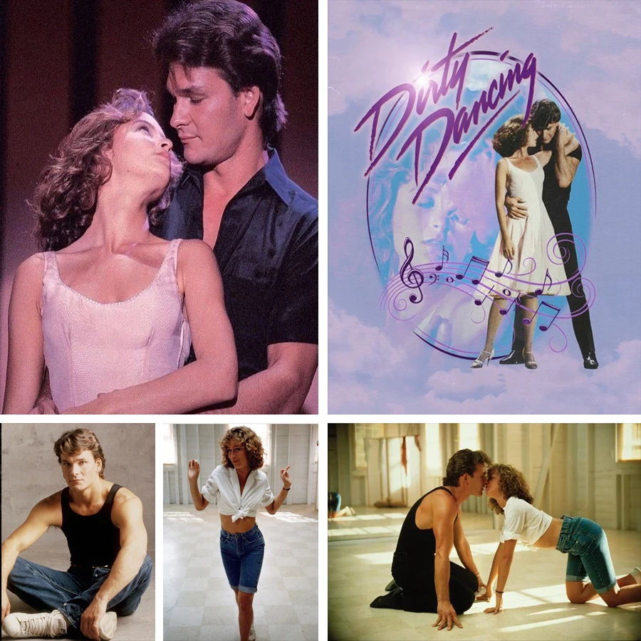 5D DIY Diamond Painting &quot;Dirty Dancing Movie Poster&quot; Full Square/Round Diamond - £9.33 GBP+